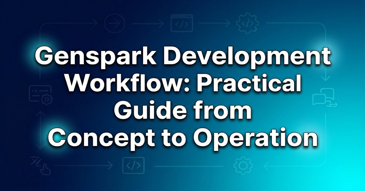 Genspark development workflow: from concept to deployment
