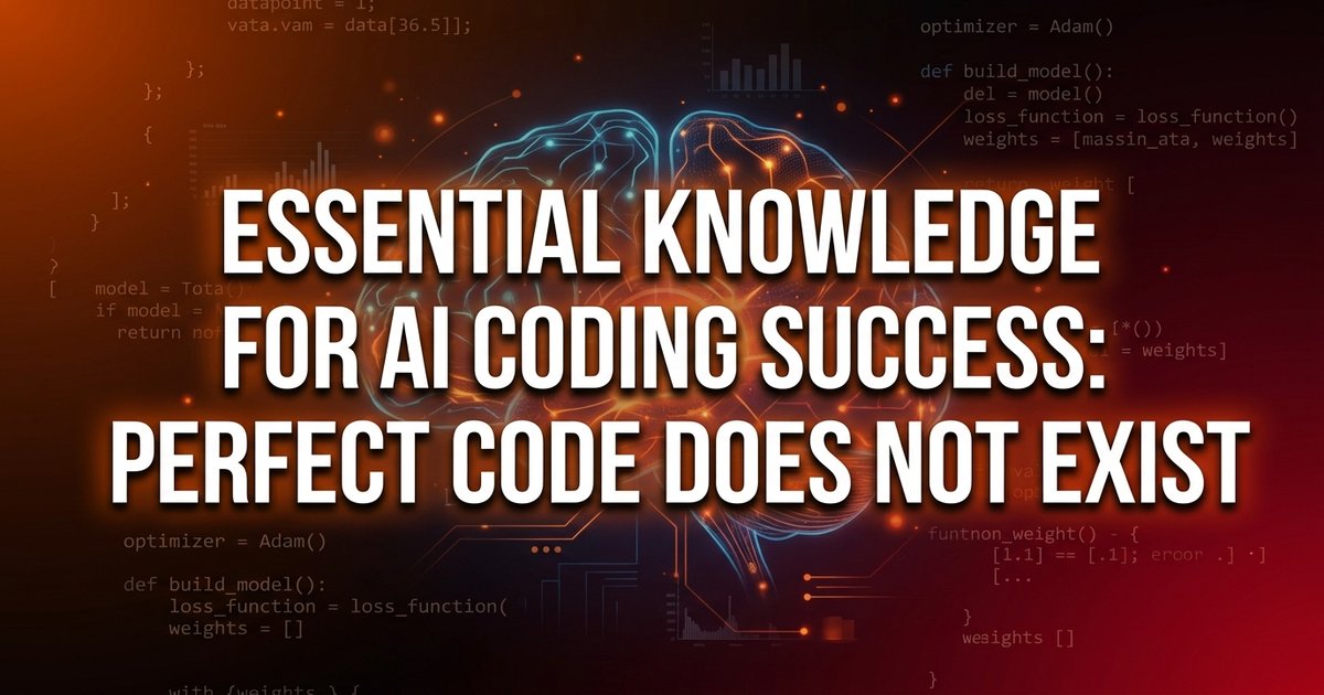 Essential knowledge to prevent failure in AI coding: there is no perfect code