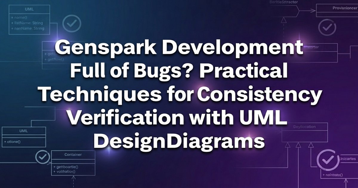 Stop Genspark bugs with UML: how to verify code consistency