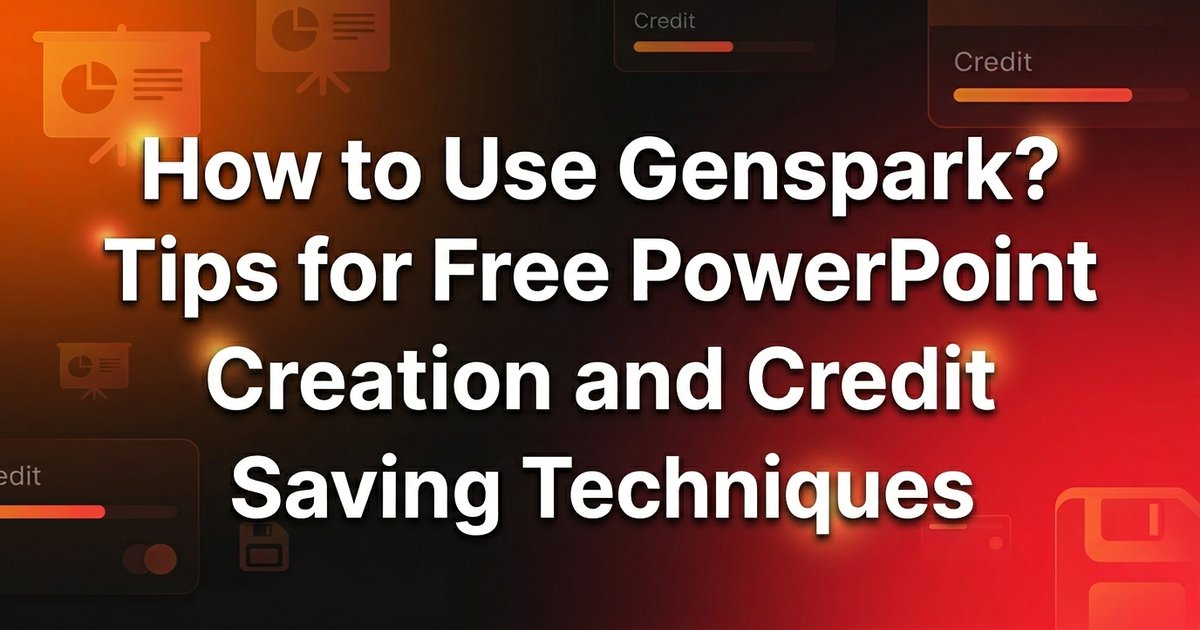 How to use Genspark? Free PowerPoint creation hacks & credit-saving tips