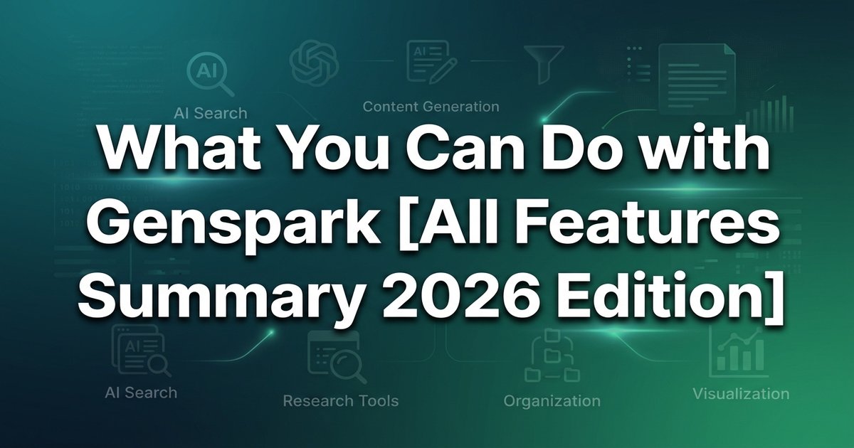 What you can do with Genspark: complete feature summary (2026 edition)